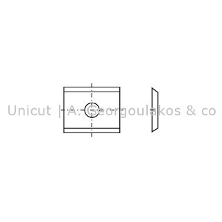 Carbide inserts with 1 hole