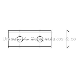 Carbide inserts with 2 holes